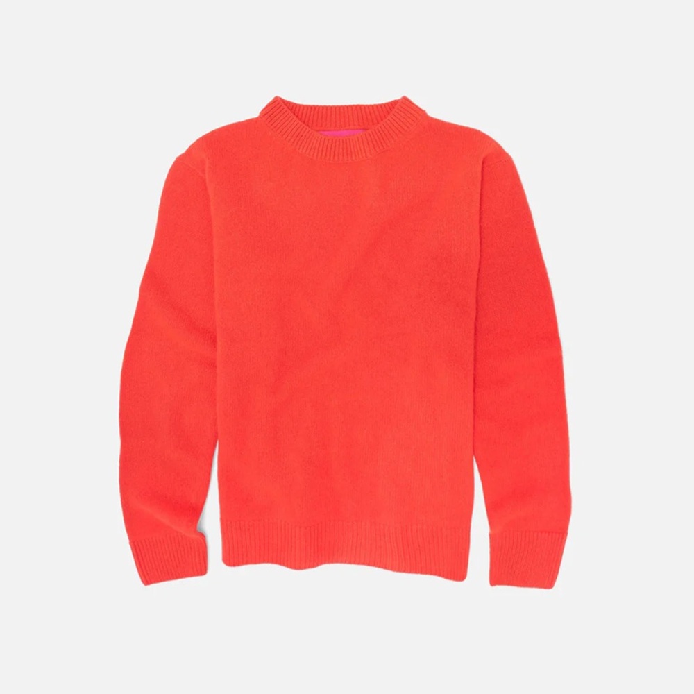 The Elder Statesman Simple Crew Sweater - Orange